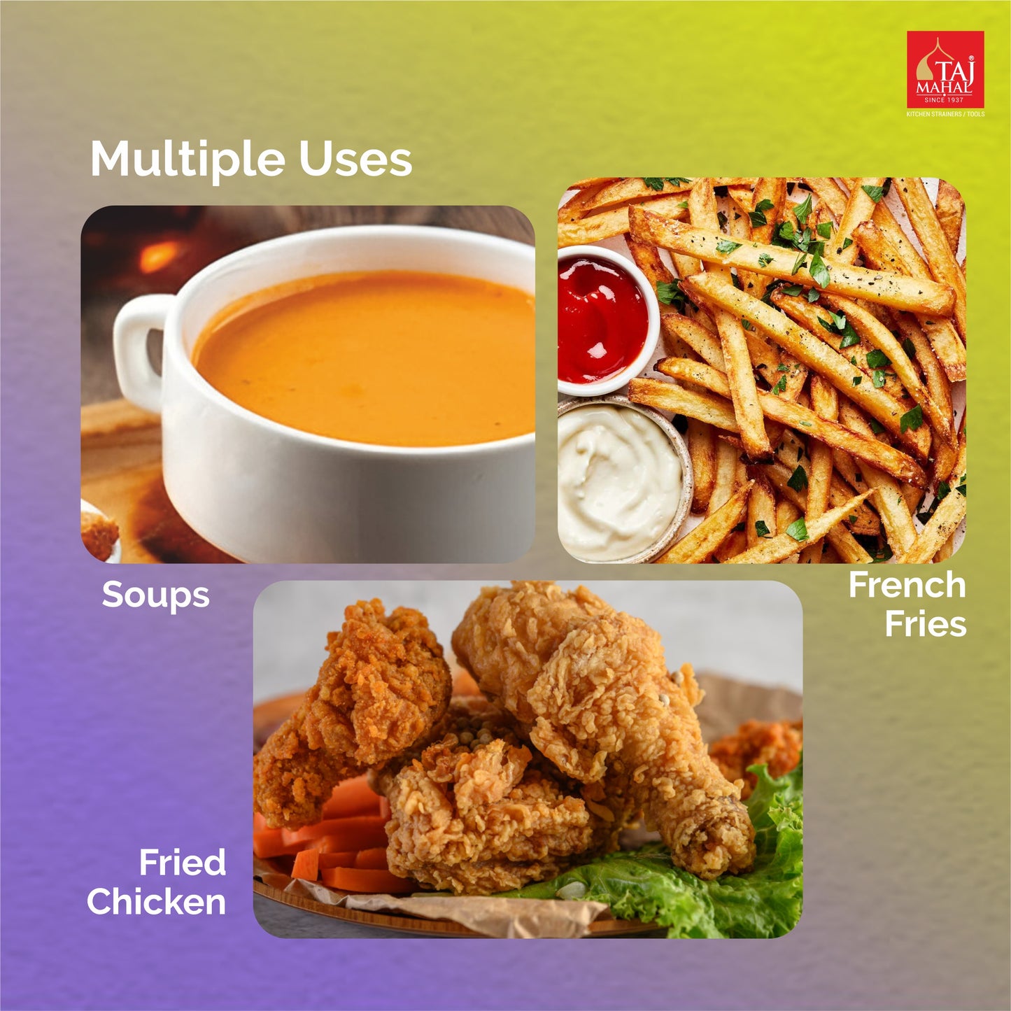 IC Soup Strainer with Reinforce/Mesh Strainer