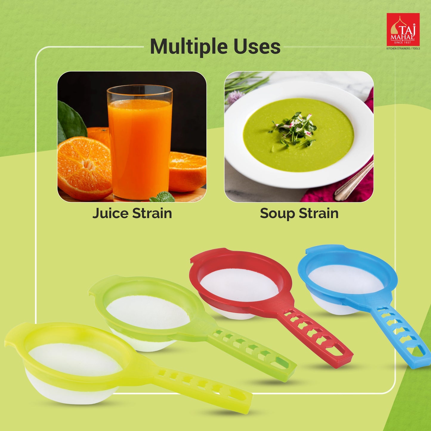 PM PLASTIC HEAVY MESH JUICE STRAINER (12 Pieces)