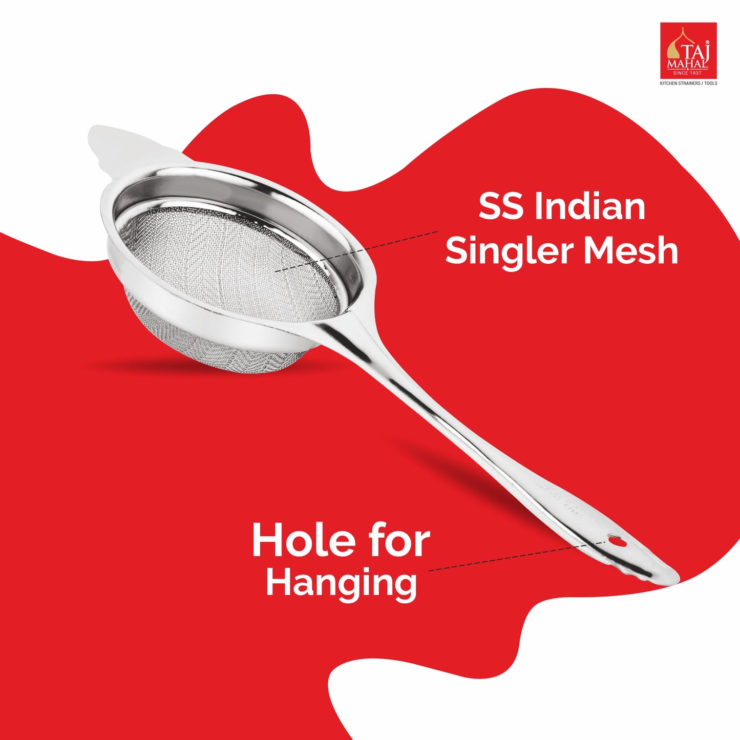 SS ACE JOINTLESS HEAVY TEA & COFFEE STRAINER