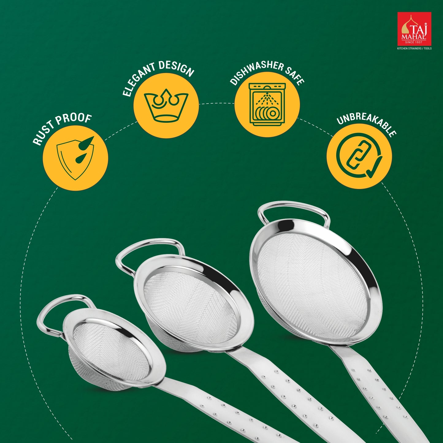 SS ALISHA TEA AND COFFEE STRAINERS
