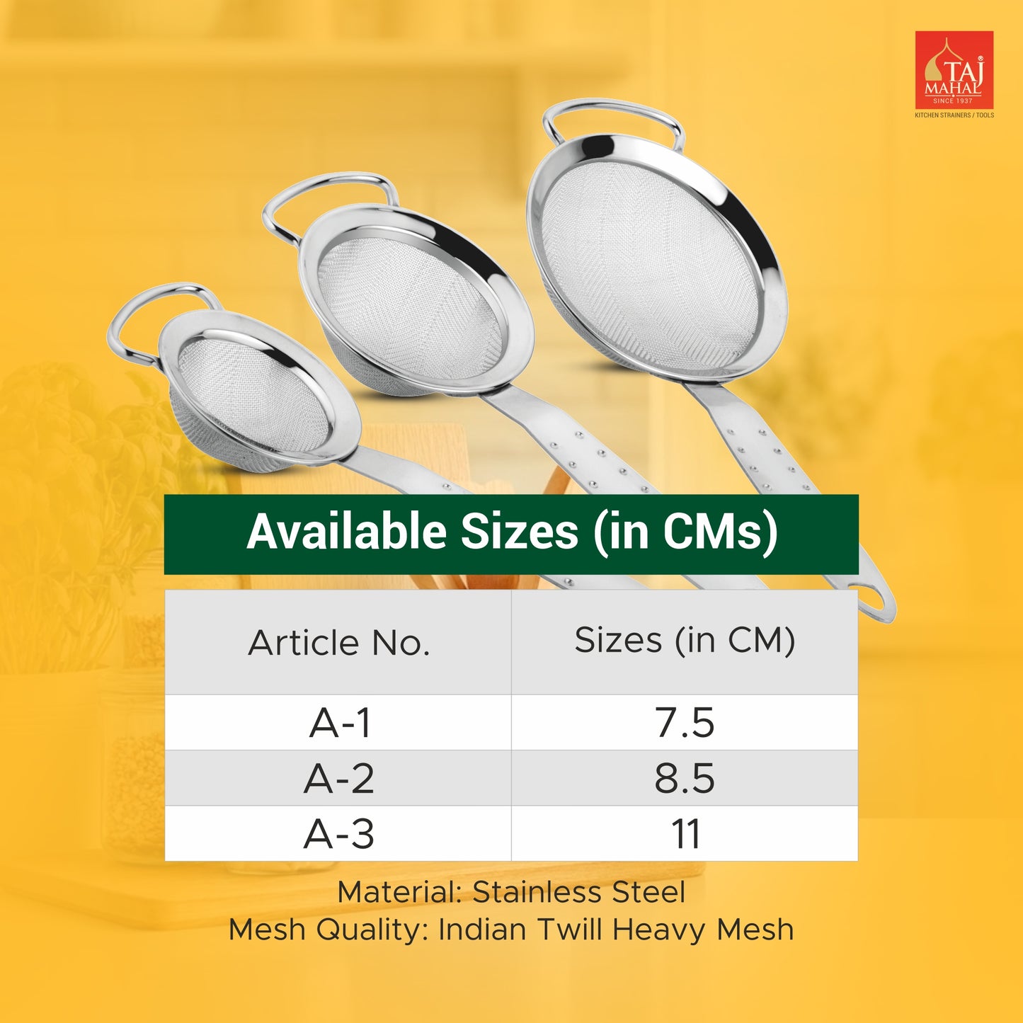 SS ALISHA TEA AND COFFEE STRAINERS