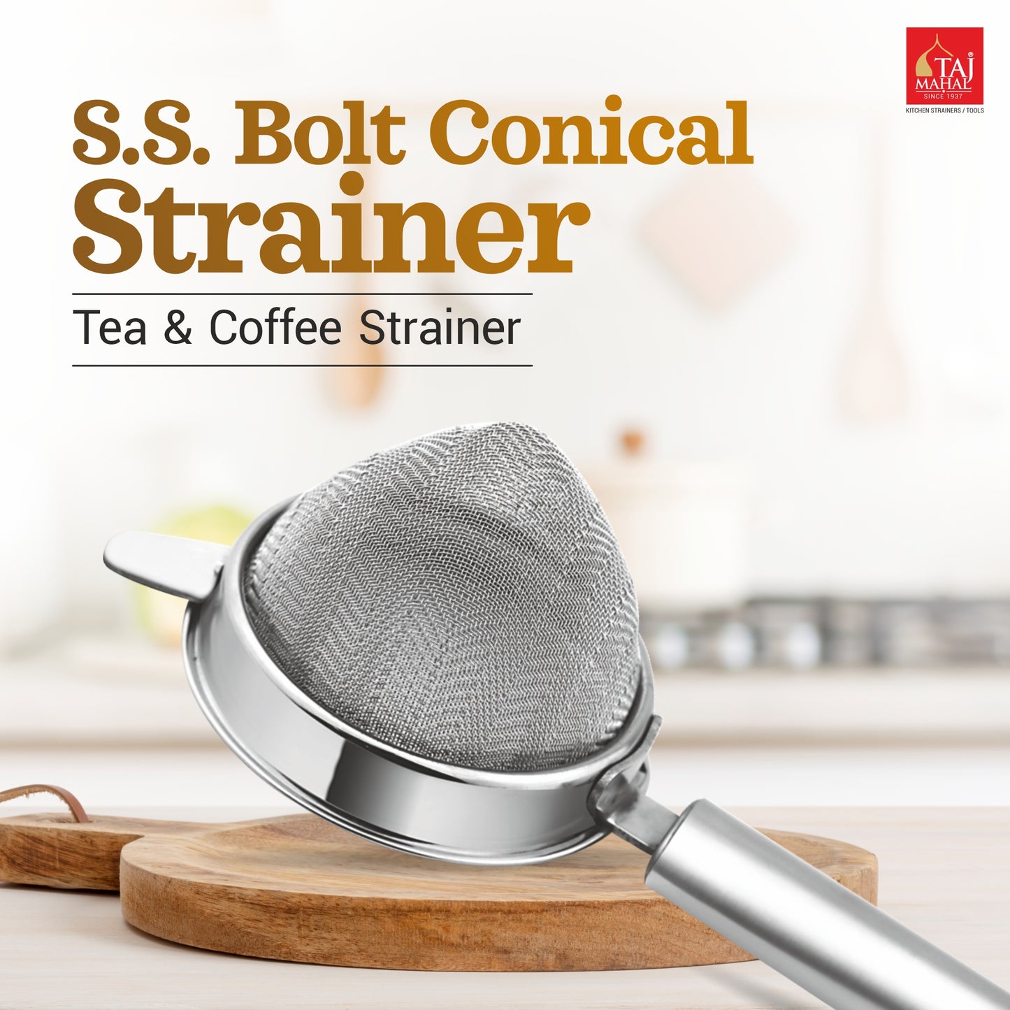 SS BOLT CONICAL TEA STRAINERS