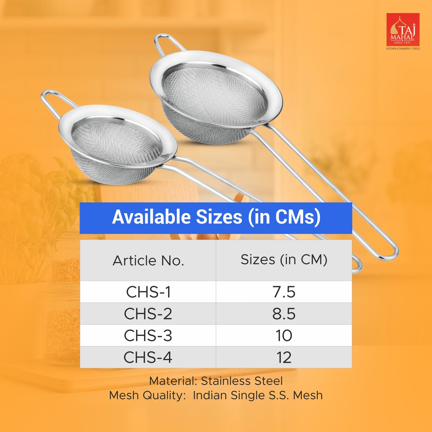 SS CHS HEAVY TEA & COFFEE STRAINERS
