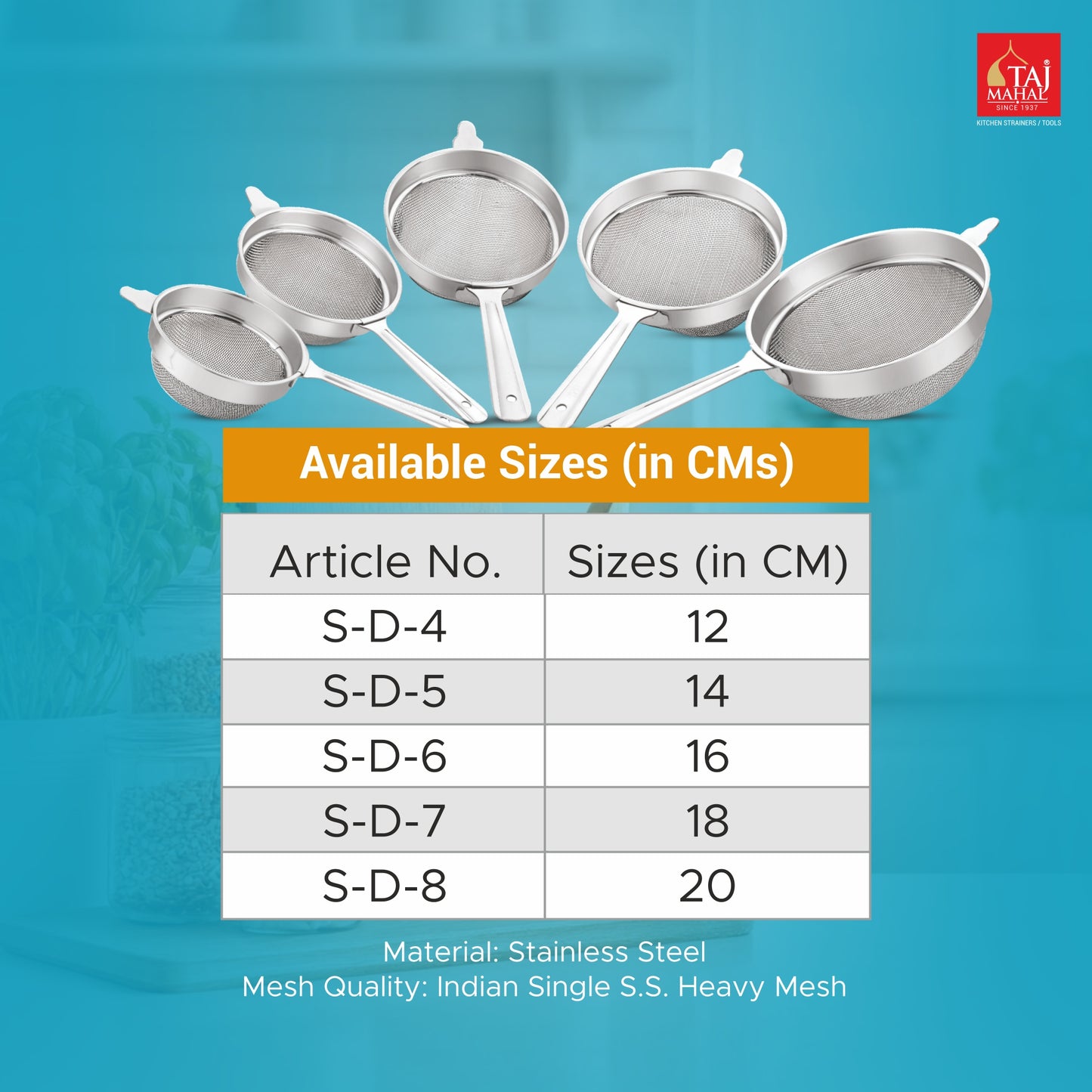SS D SOUP AND JUICE STRAINER