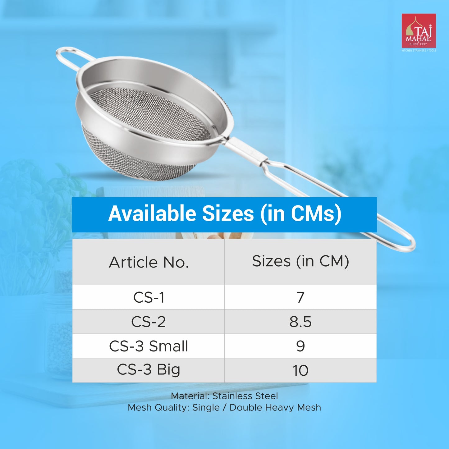 SS DELUXE TEA AND COFFEE STRAINERS