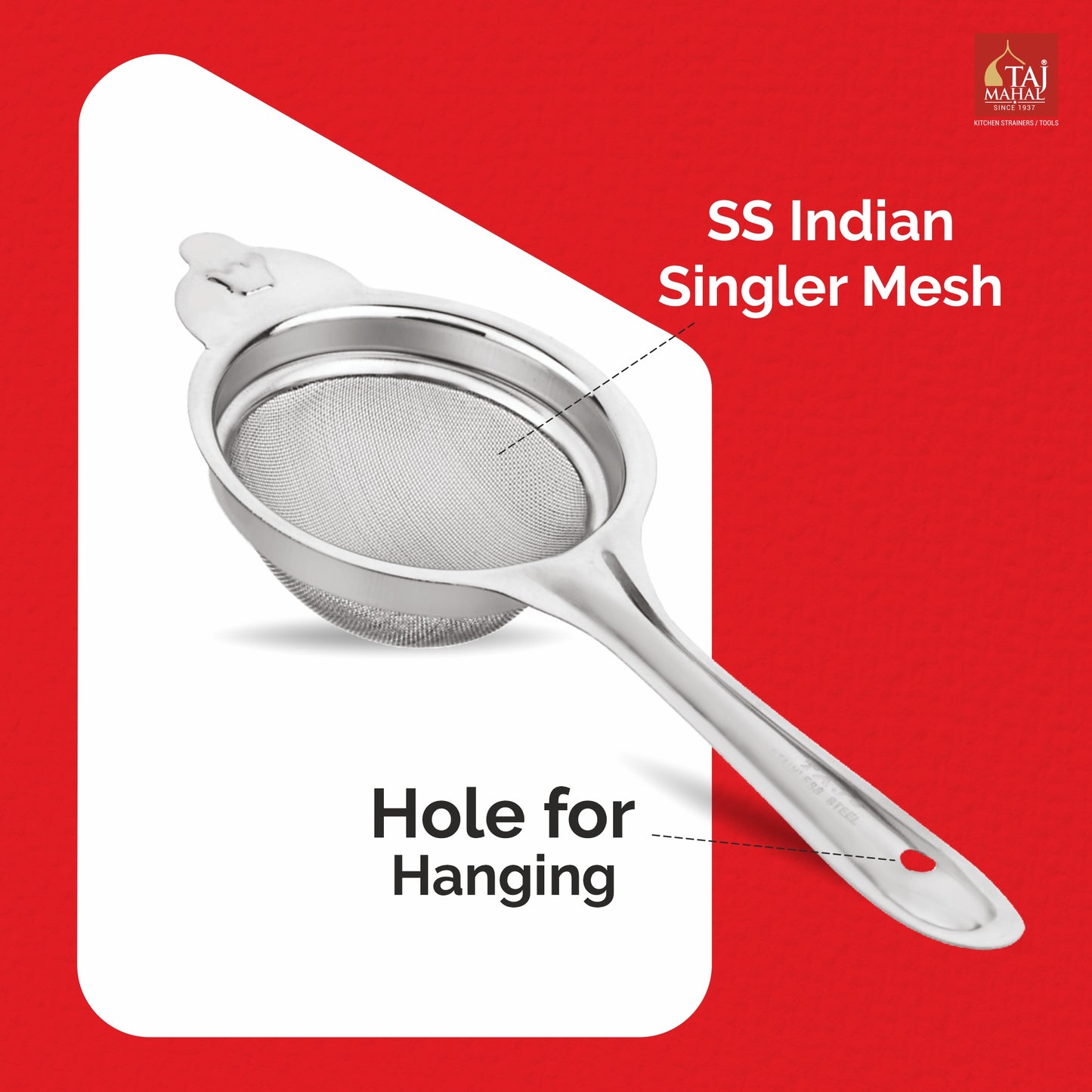 SS JOINTLESS HANDLE PRESTIGE GLOSSY STRAINER
