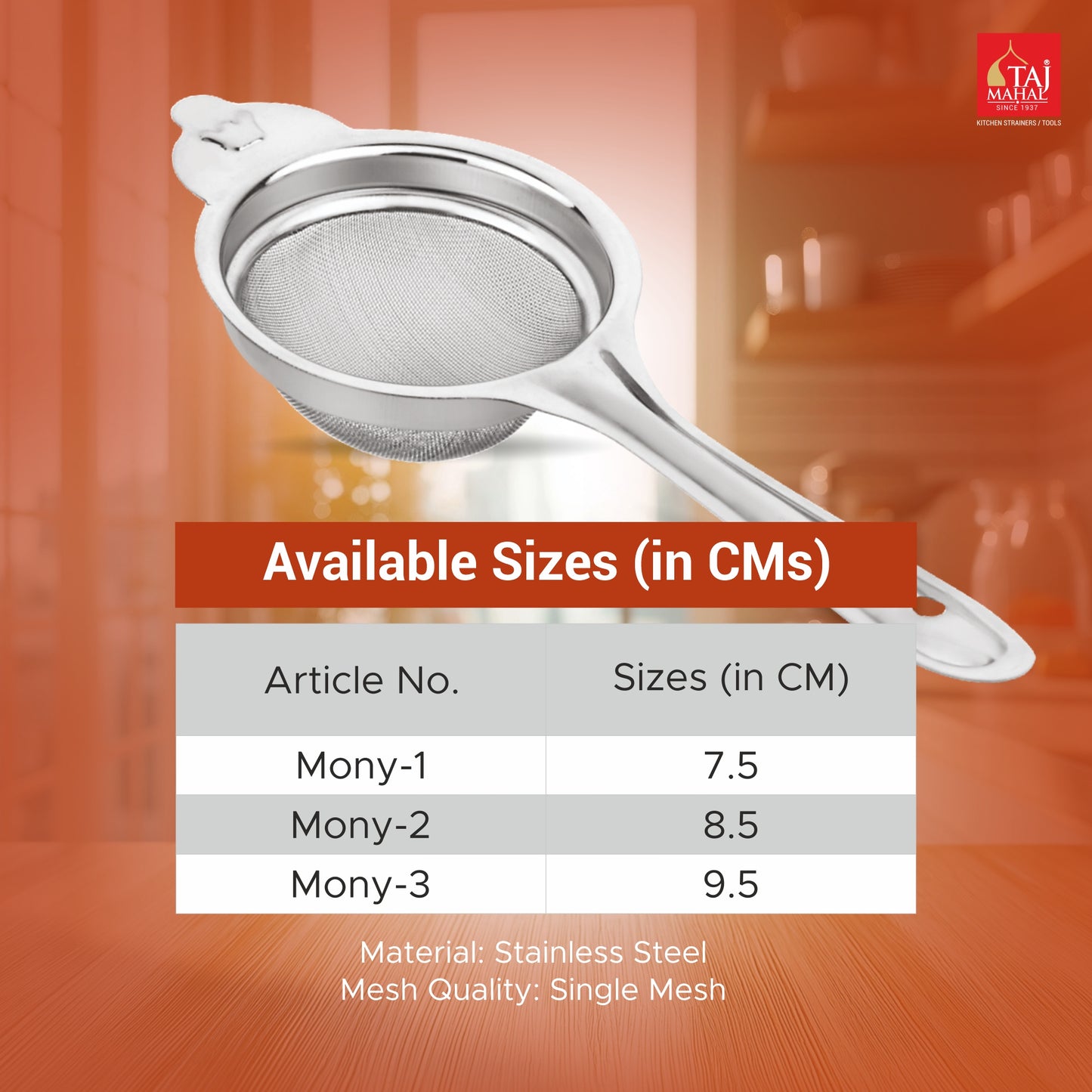 SS PRESTIGE MONY TEA AND COFFEE STRAINER