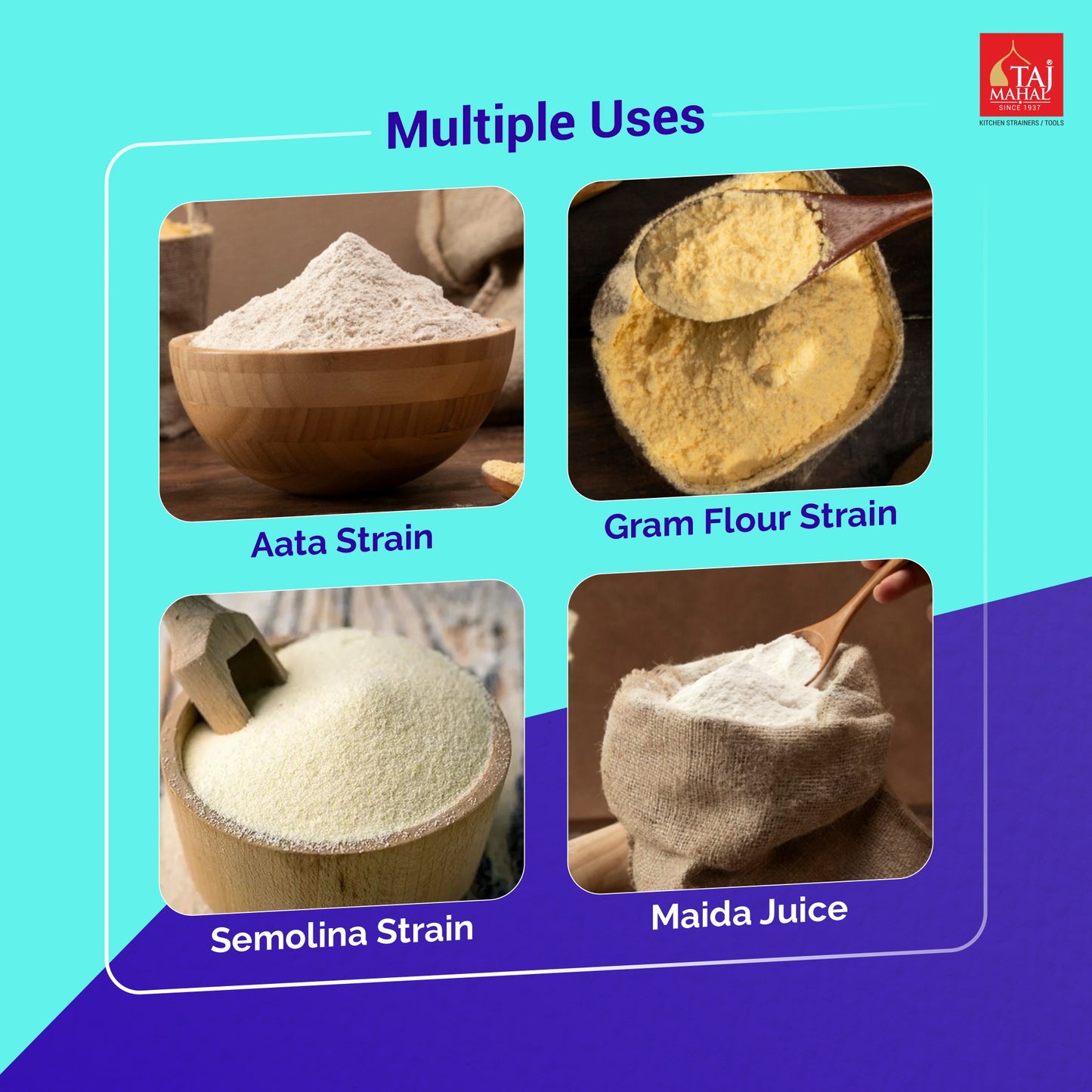 SS SLEEK SIEVES AATA MAIDA 10 PCS PACK