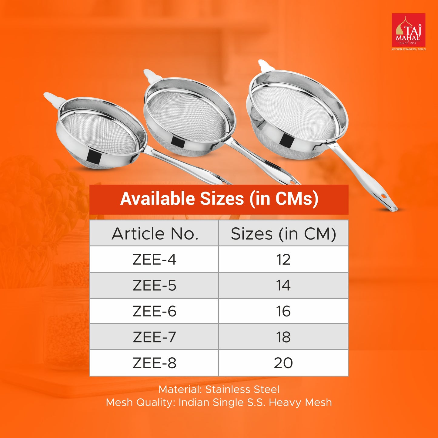 SS ZEE SOUP AND HUICE STRAINER