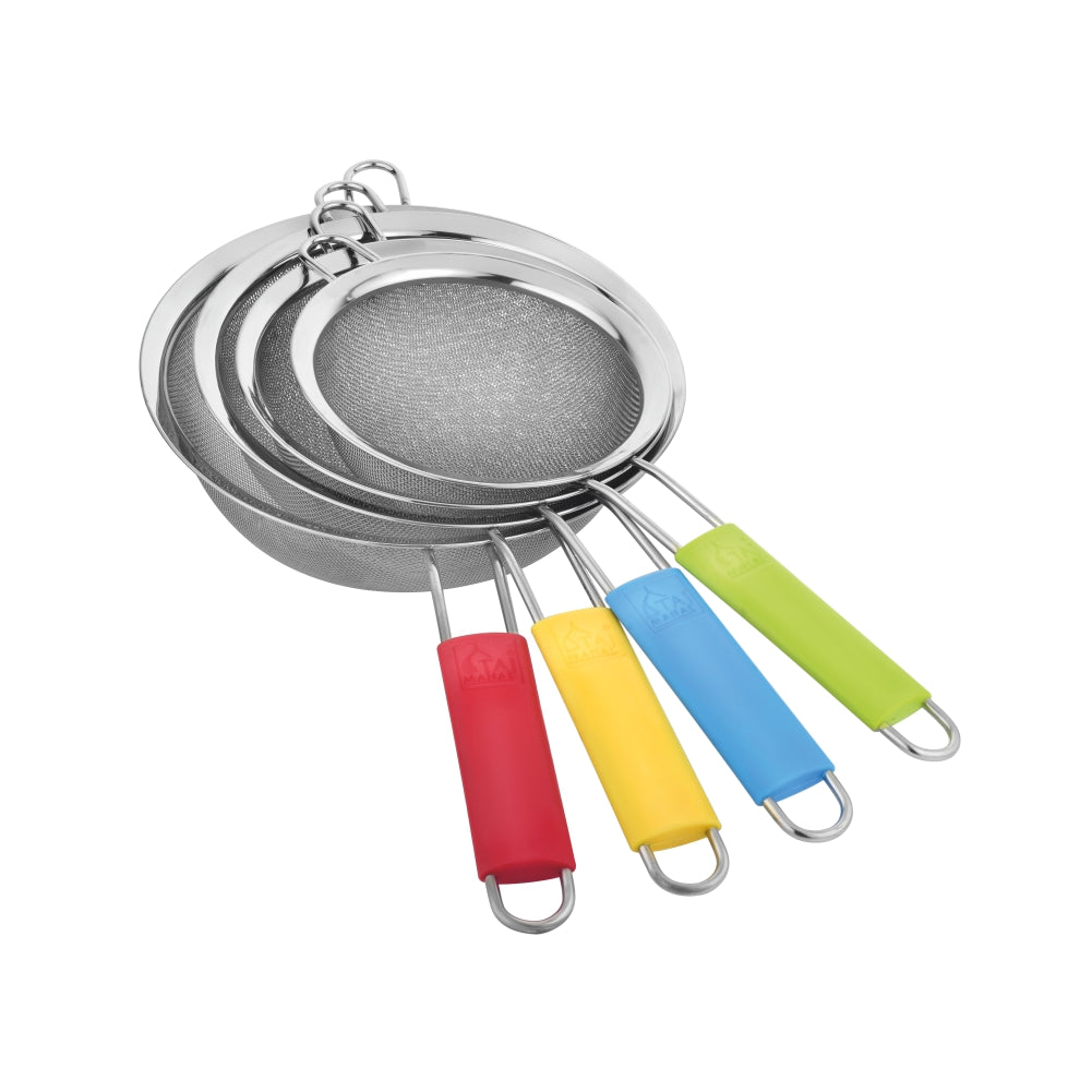 SS ROMY STRAINER SOUP AND JUICE COLOR HANDLE