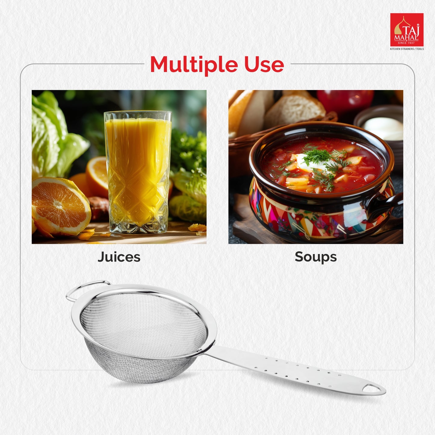 SS ALISHA STRAINER SOUP AND JUICE