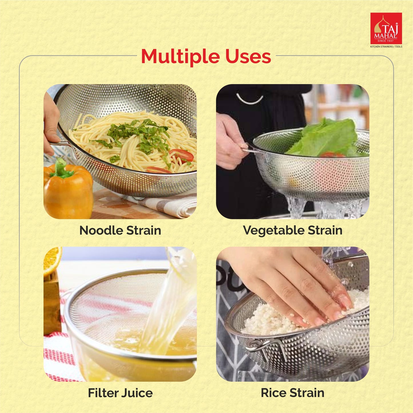 SS PERFORATED STRAINER SOUP AND JUICE