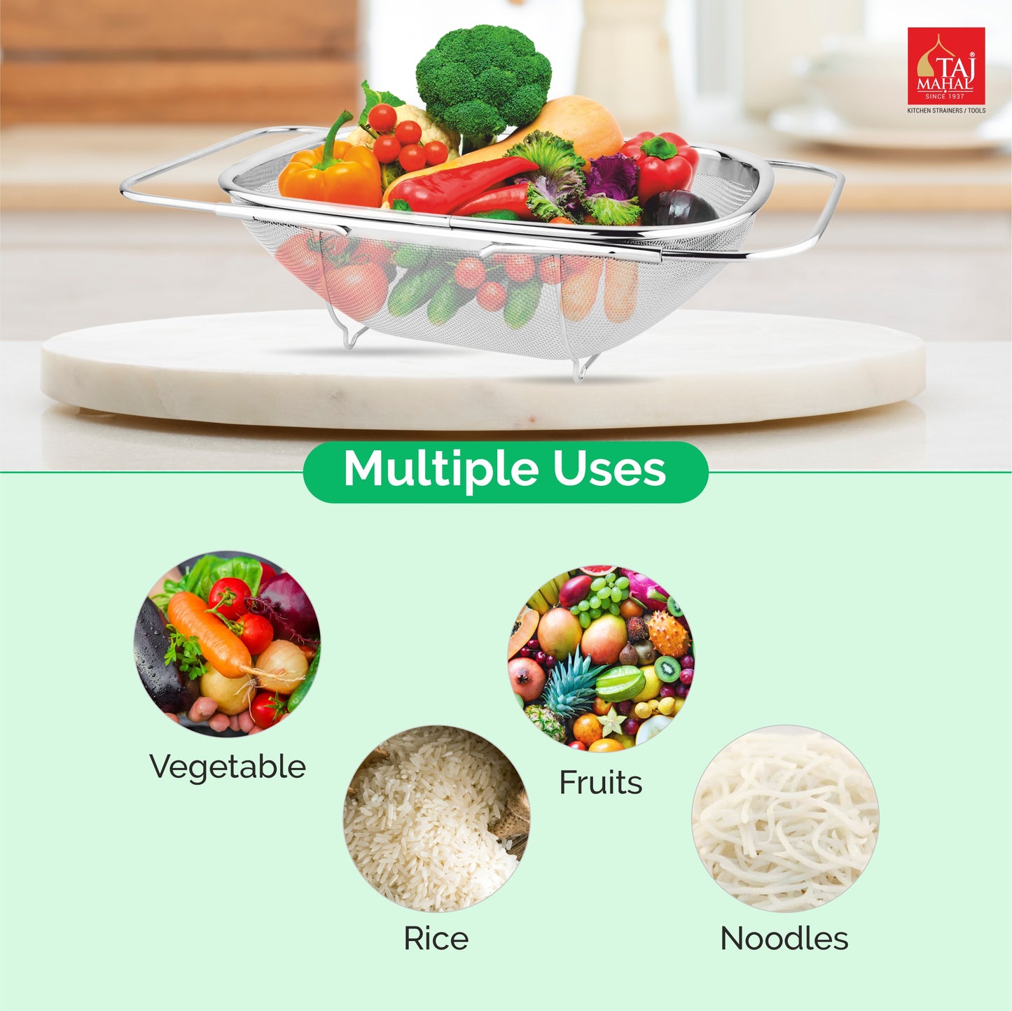 SS SINK BASKET WITH MESH REINFORCEMENT PROTECTOR