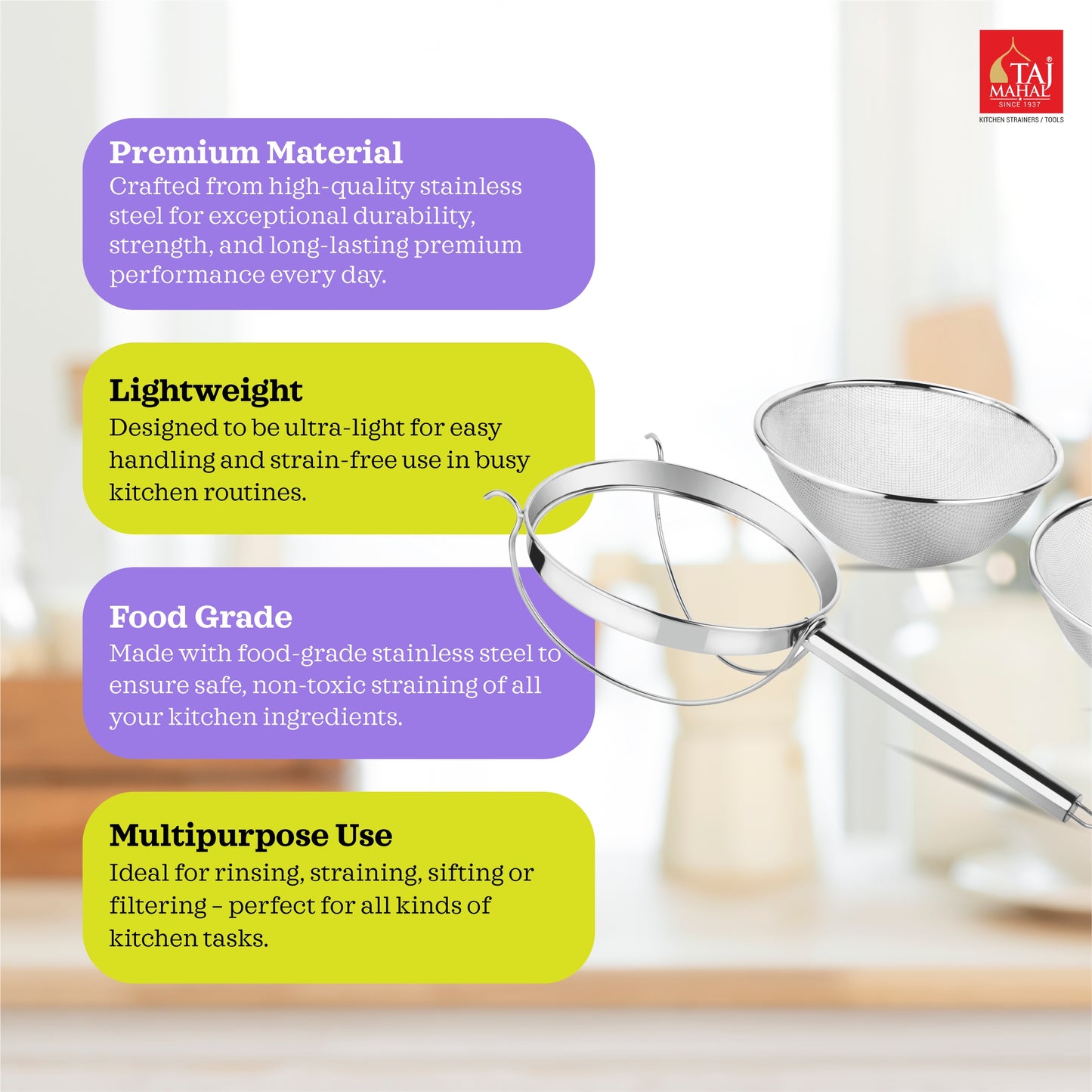 IC Soup Strainer with Reinforce/Mesh Strainer