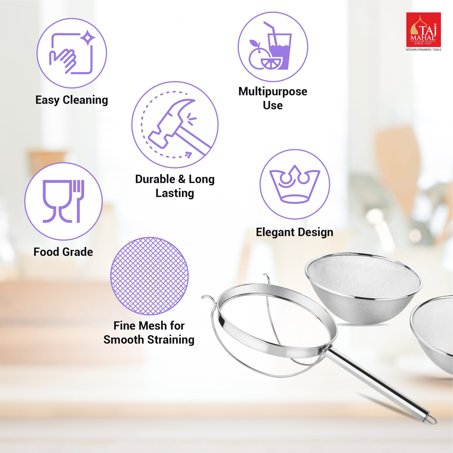 IC Soup Strainer with Reinforce/Mesh Strainer