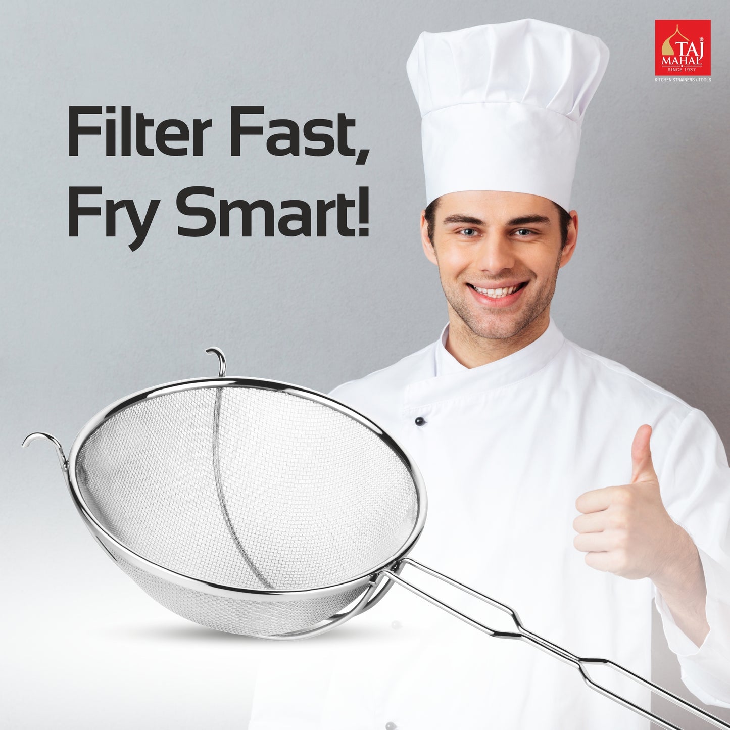 MULTIPURPOSE MESH COLANDER WITH REINFORCE / PROTECTOR