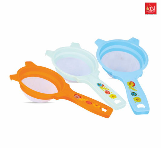 PLASTIC NEW FLOWER DOUBLE MESH TEA AND COFFEE STRAINER