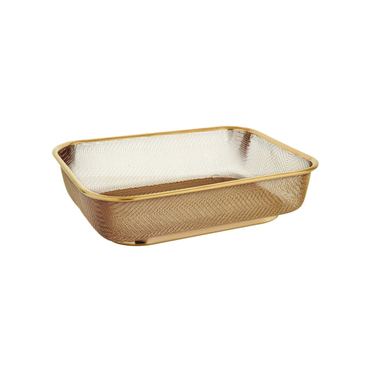 S.S SQUARE FRIDGE BASKET PVD COATED ROSE GOLD COLOUR