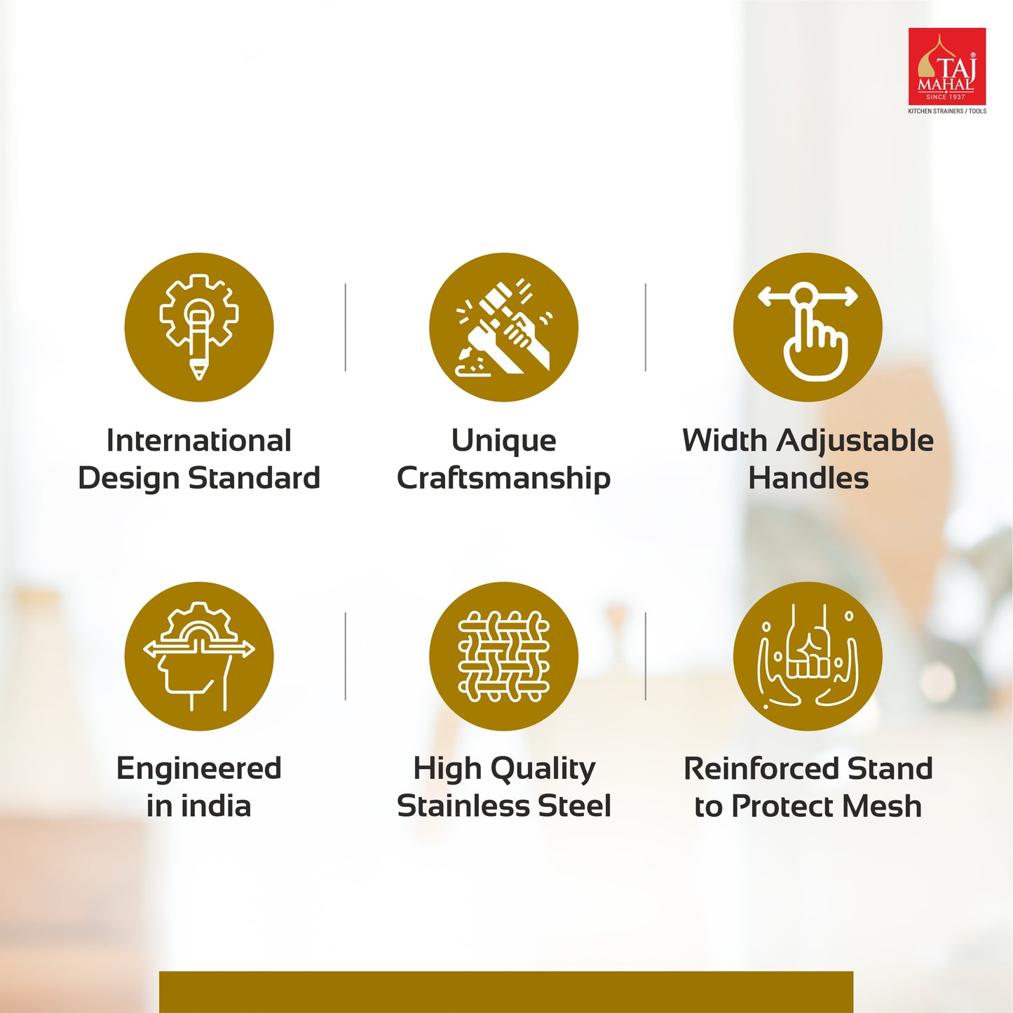 PVD COATED SS ROUND FRIDGE BASKET WITH COVER GOLD