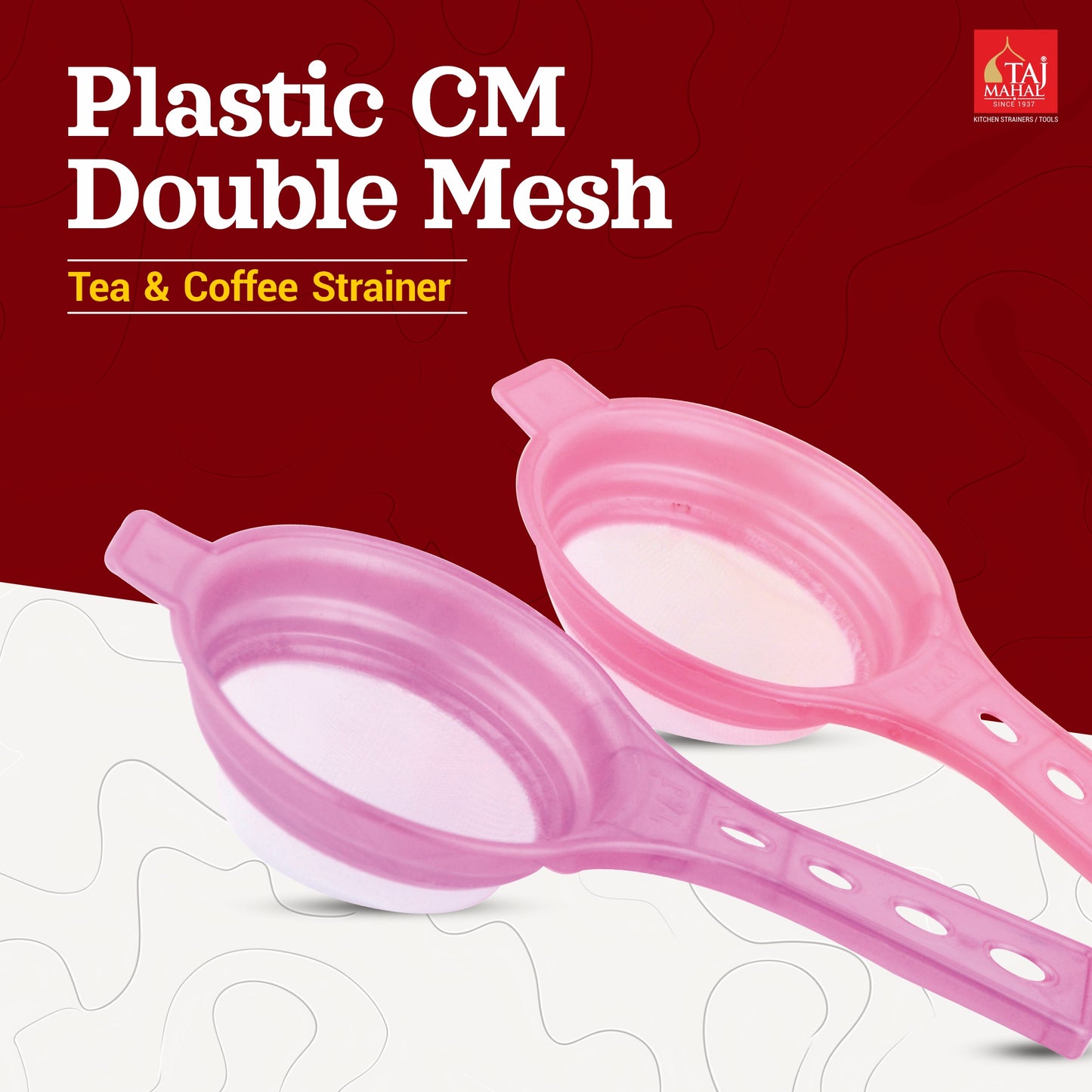 PLASTIC CM DOUBLE MESH TEA AND COFFEE STRAINER