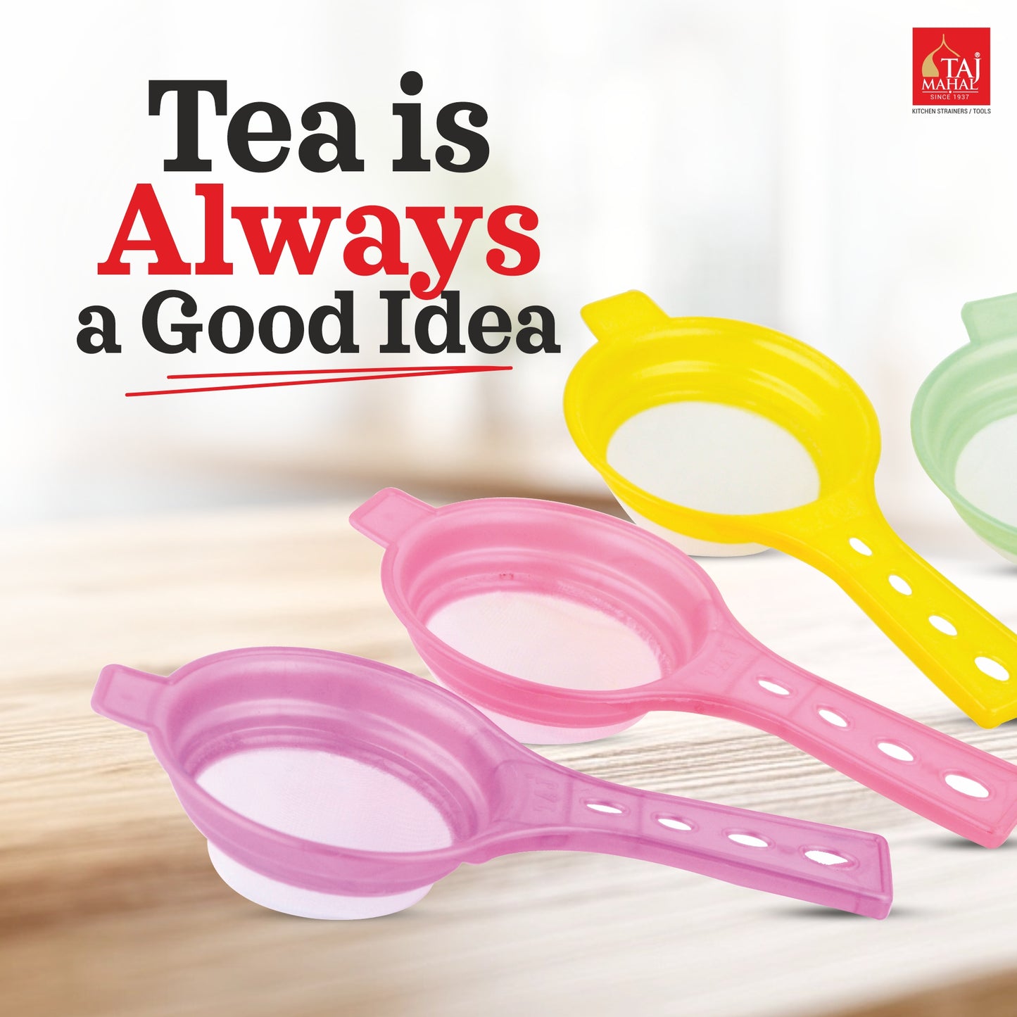 PLASTIC CM DOUBLE MESH TEA AND COFFEE STRAINER