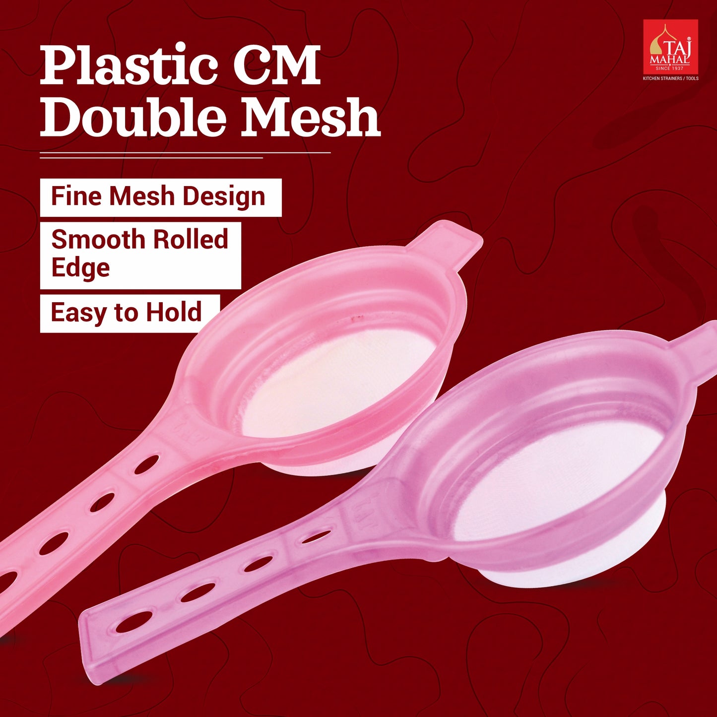 PLASTIC CM DOUBLE MESH TEA AND COFFEE STRAINER