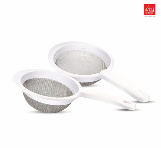 PLASTIC CON JUICE AND SOUP STRAINER (12 Pieces)