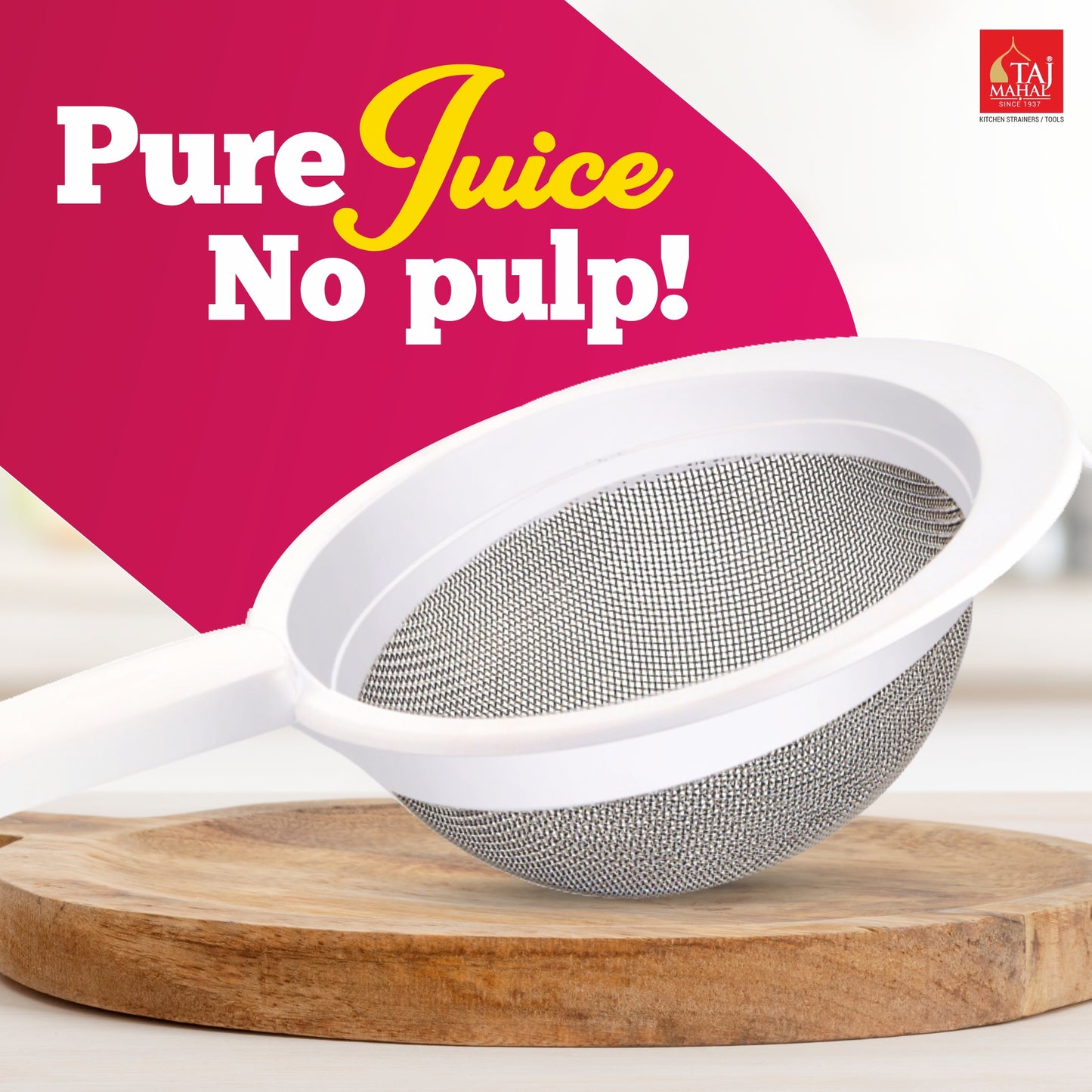 PLASTIC CON JUICE AND SOUP STRAINER (12 Pieces)