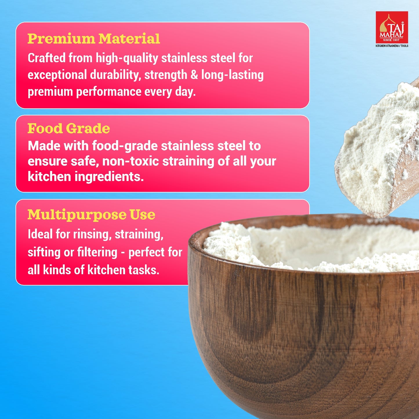 PLASTIC SUMO ATTA SIEVES ( 12 Pieces)