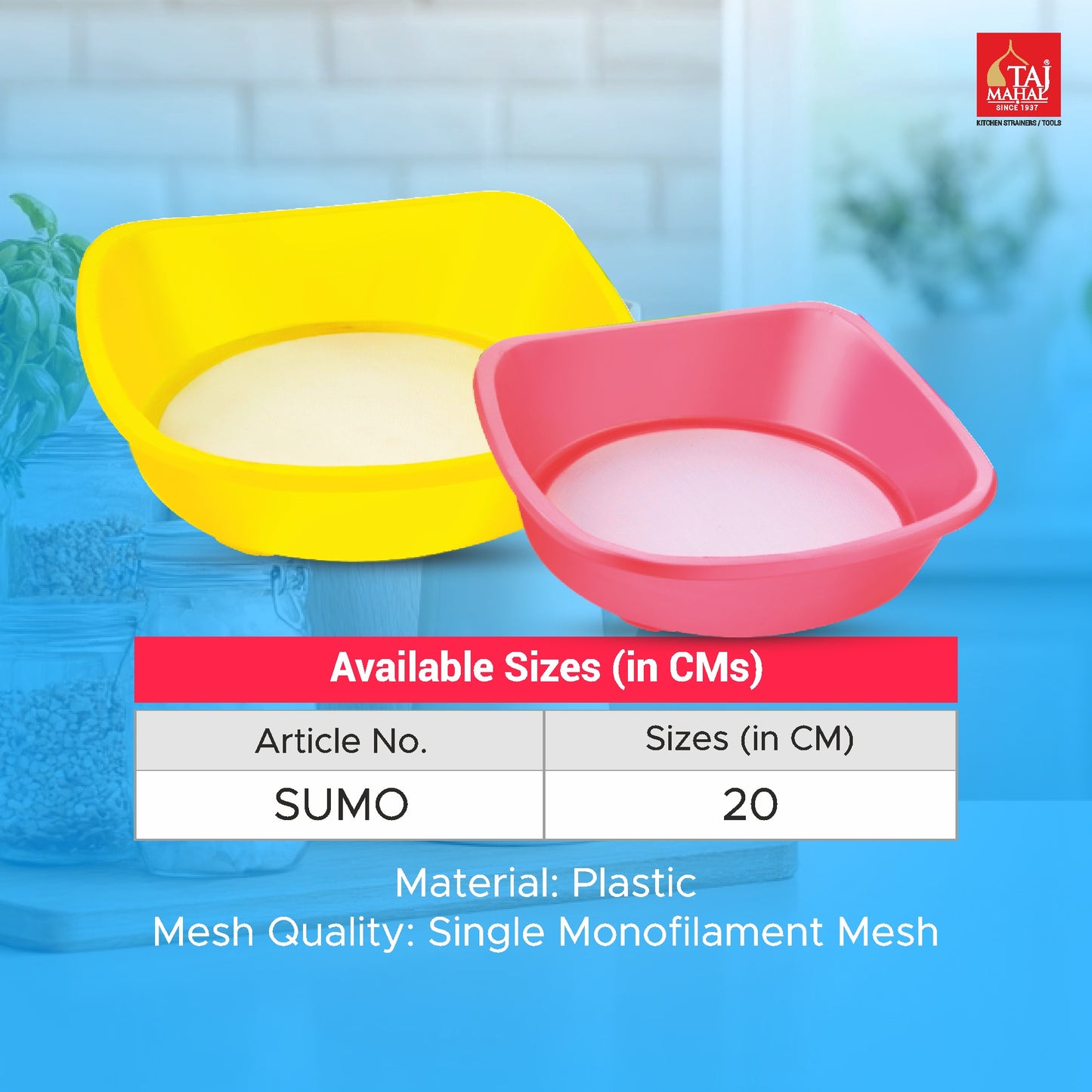 PLASTIC SUMO ATTA SIEVES ( 12 Pieces)