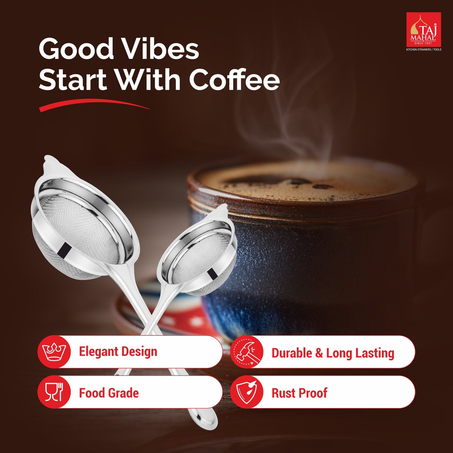 SS ACORD MAX TEA AND COFFEE STRAINER