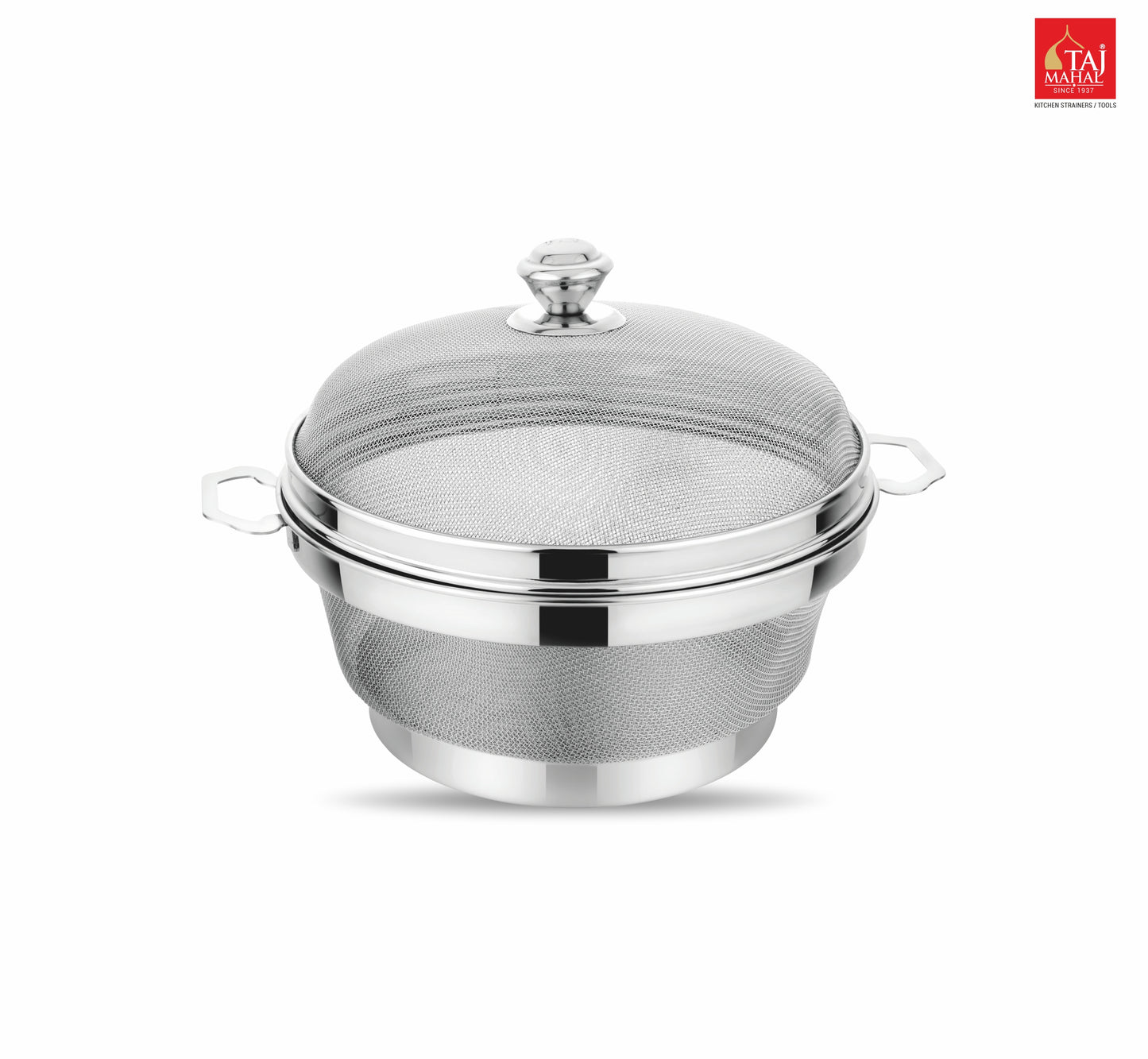 SS ROUND FRIDGE BASKET WITH COVER