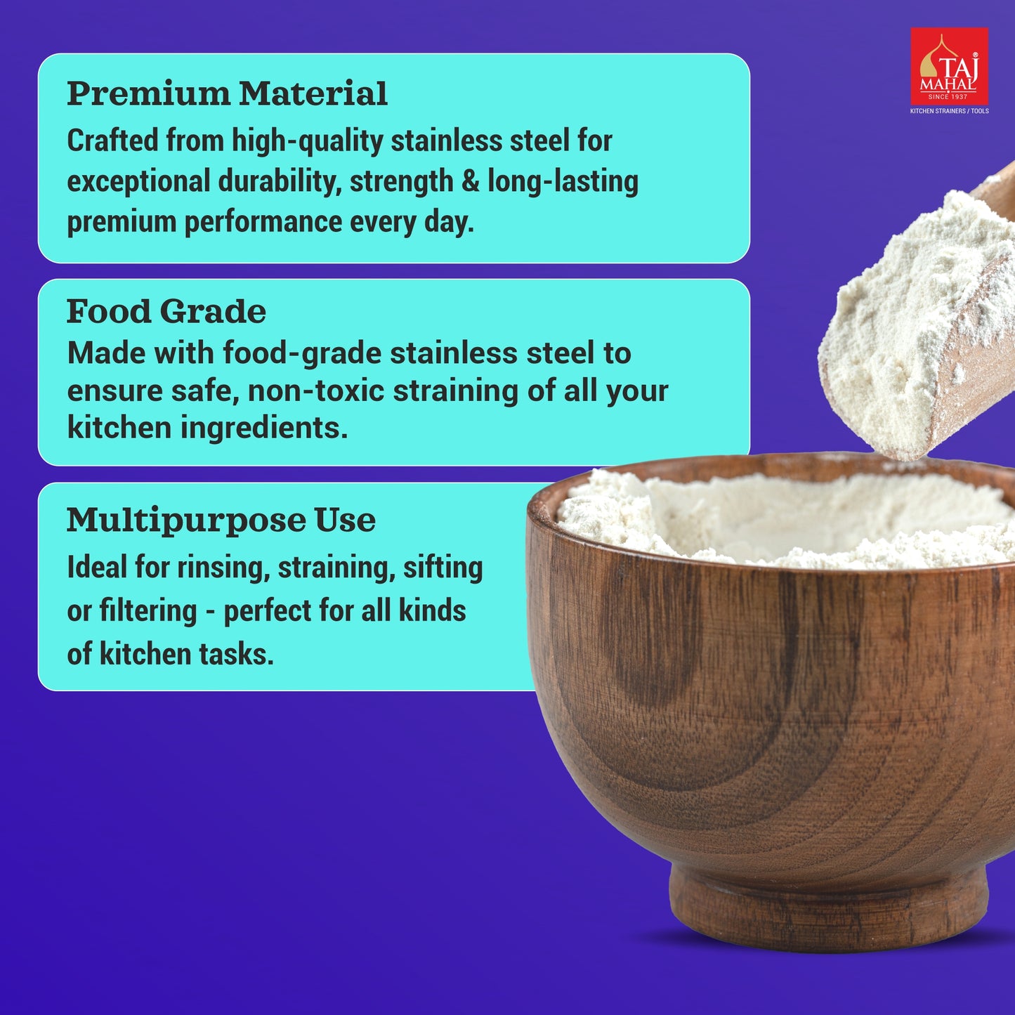 SS SLEEK SIEVES AATA MAIDA 10 PCS PACK