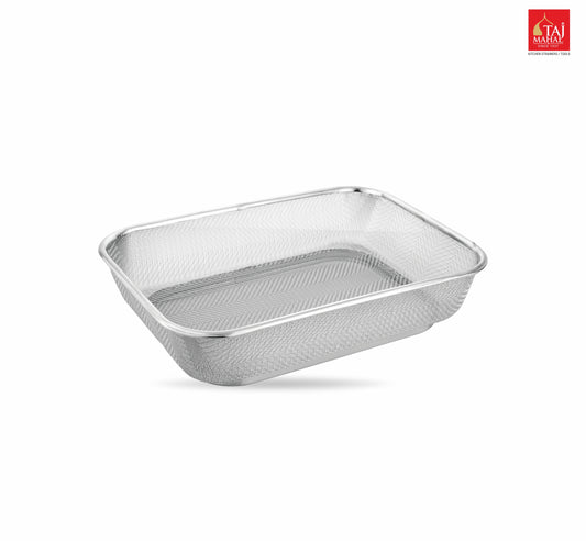 S.S SQUARE FRIDGE BASKET SILVER COLOUR