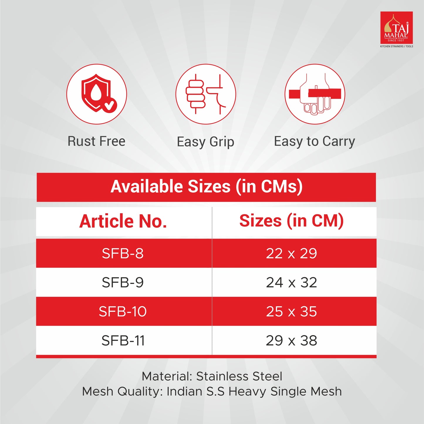 S.S SQUARE FRIDGE BASKET SILVER COLOUR