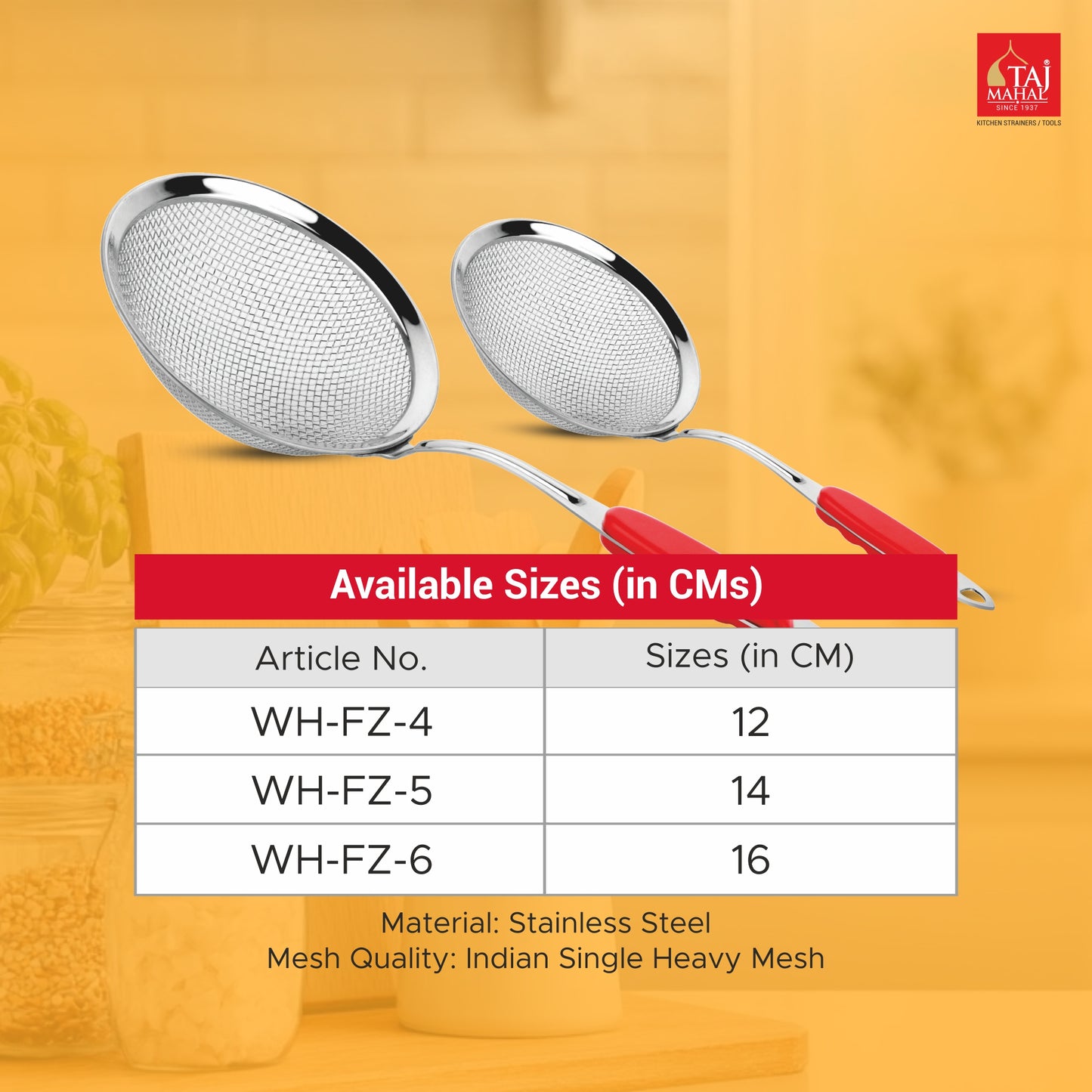 S.S. WH FRYING ZARA STRAINER