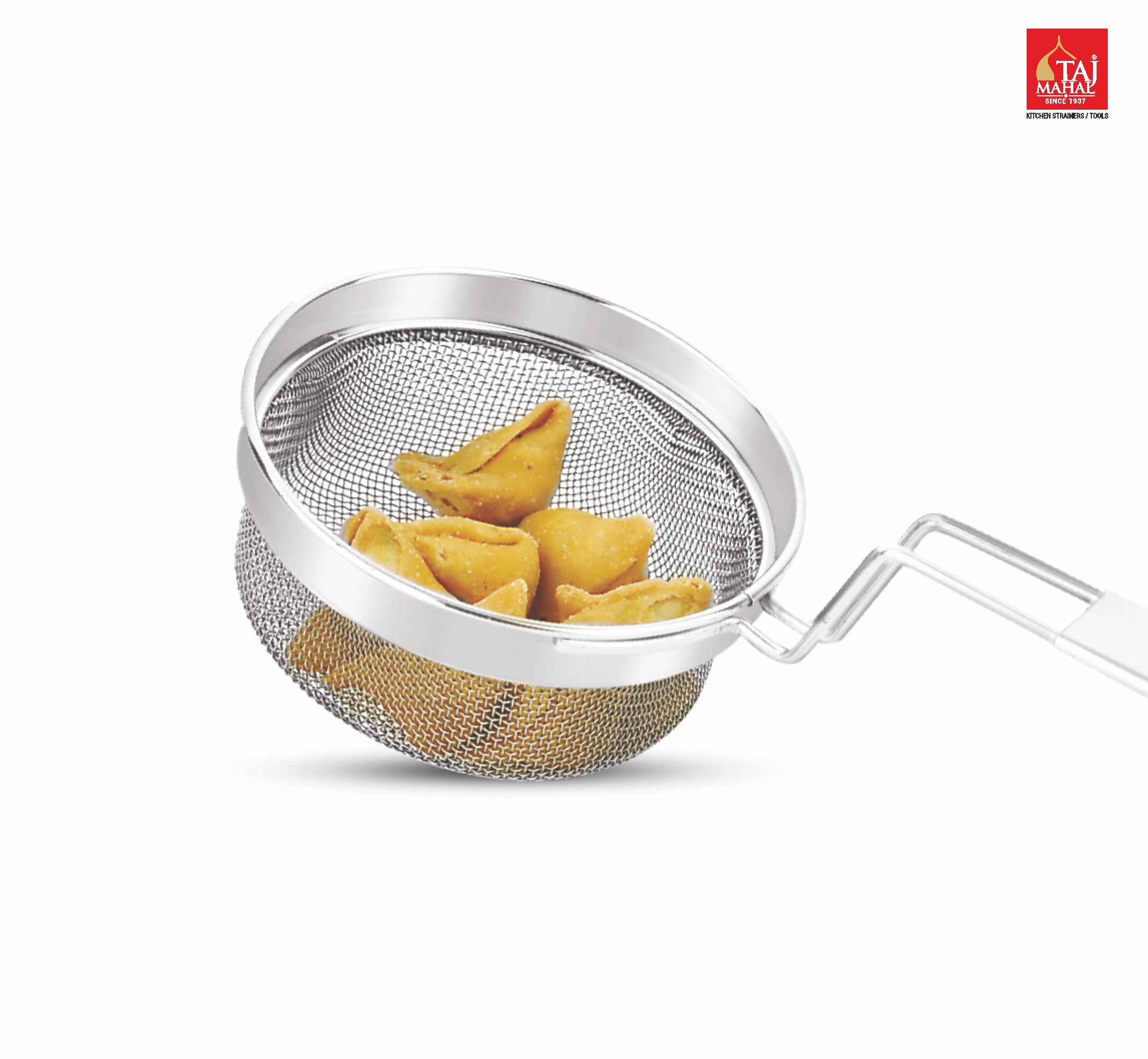 S.S. DELUXE DEEP FRY STRAINERS – Taj Mahal Kitchen Strainers