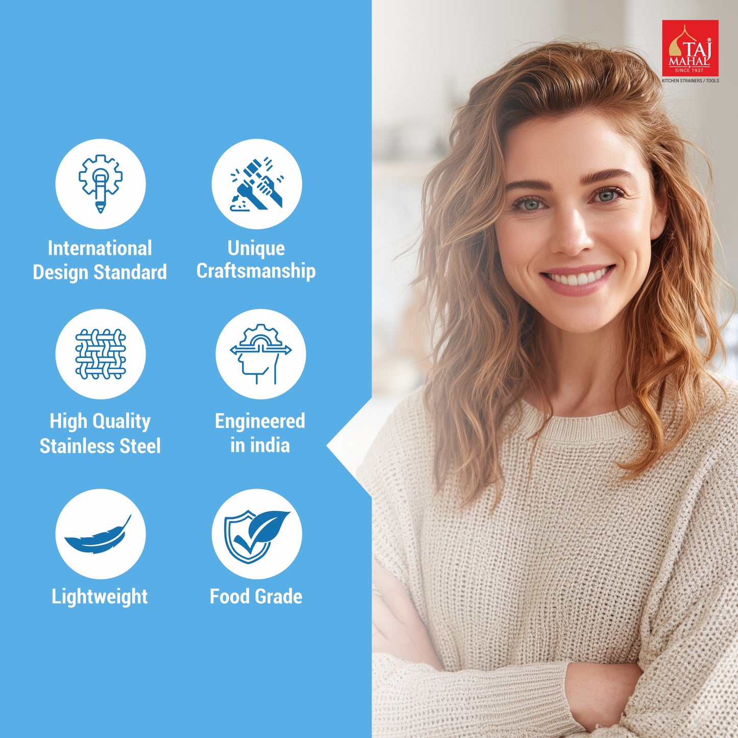 SS DOUBLE MESH NET COVER LID WITH BIG NOB