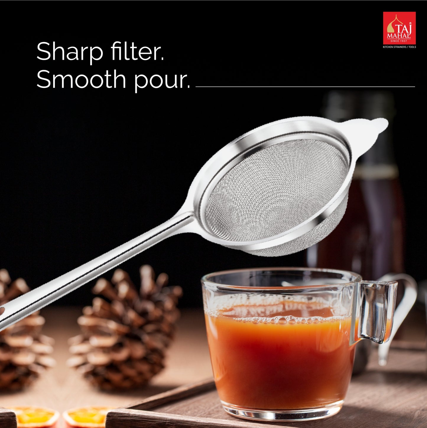 SS ACORD BOBBY TEA AND COFFEE STRAINER