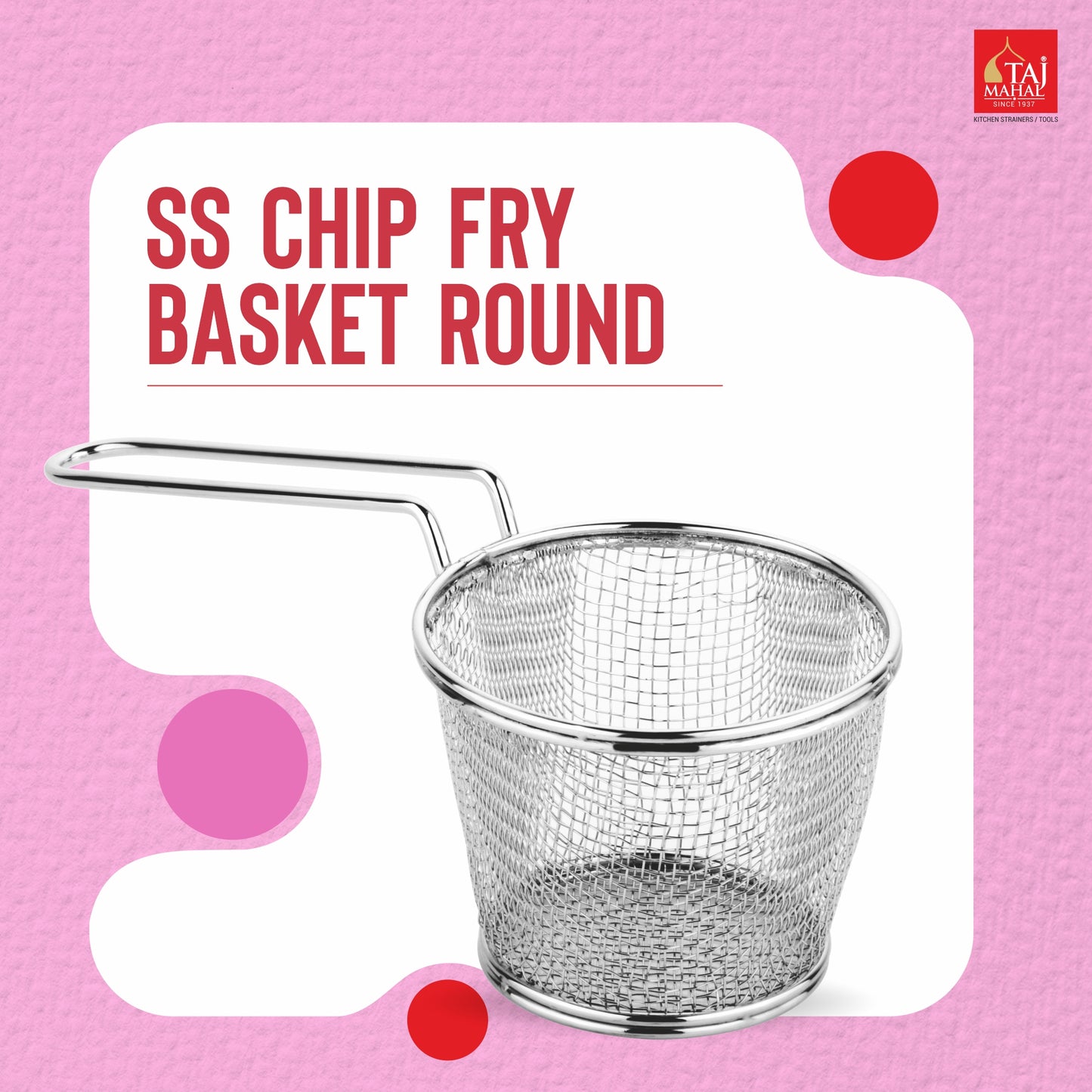 S.S. CHIP FRY BASKET ROUND