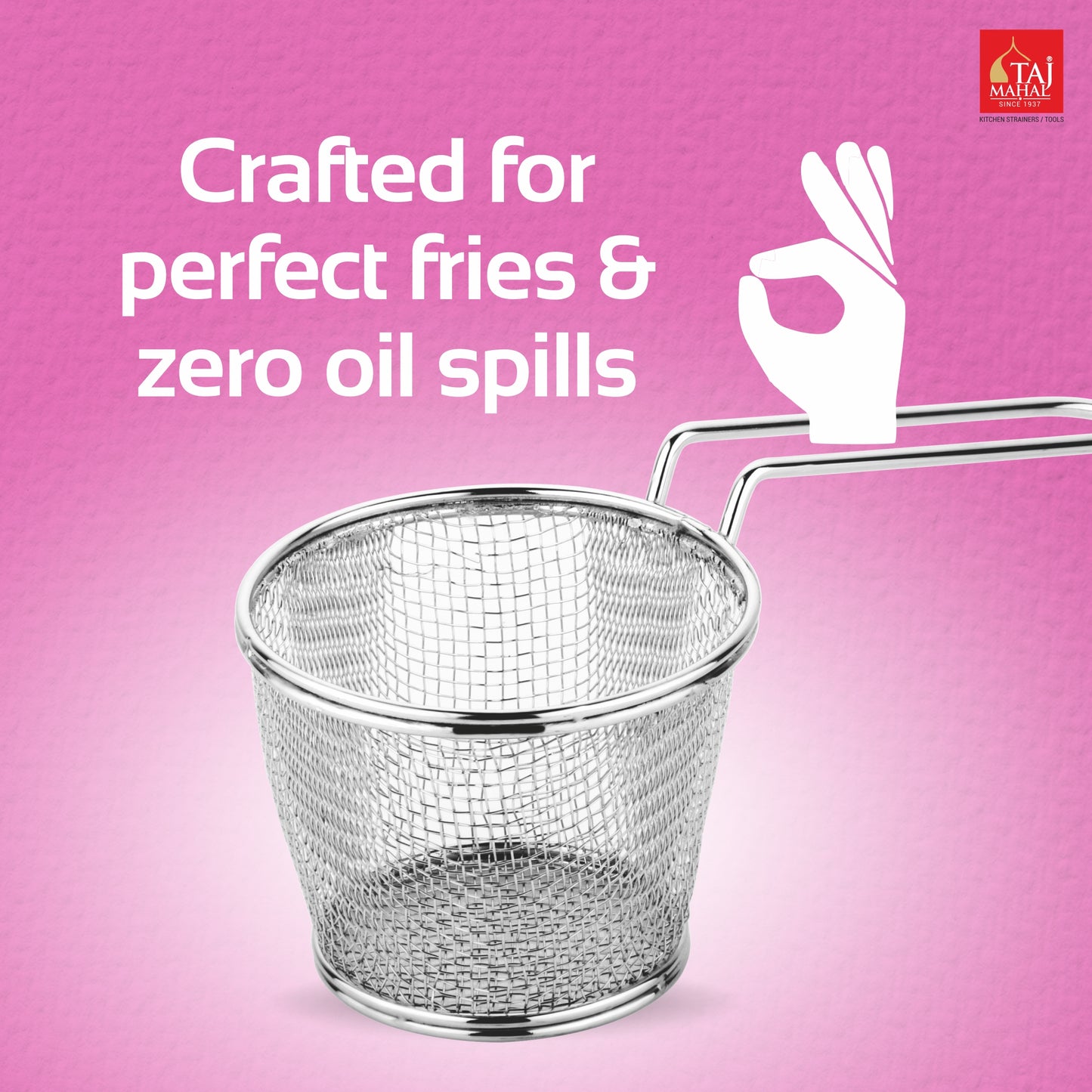 S.S. CHIP FRY BASKET ROUND