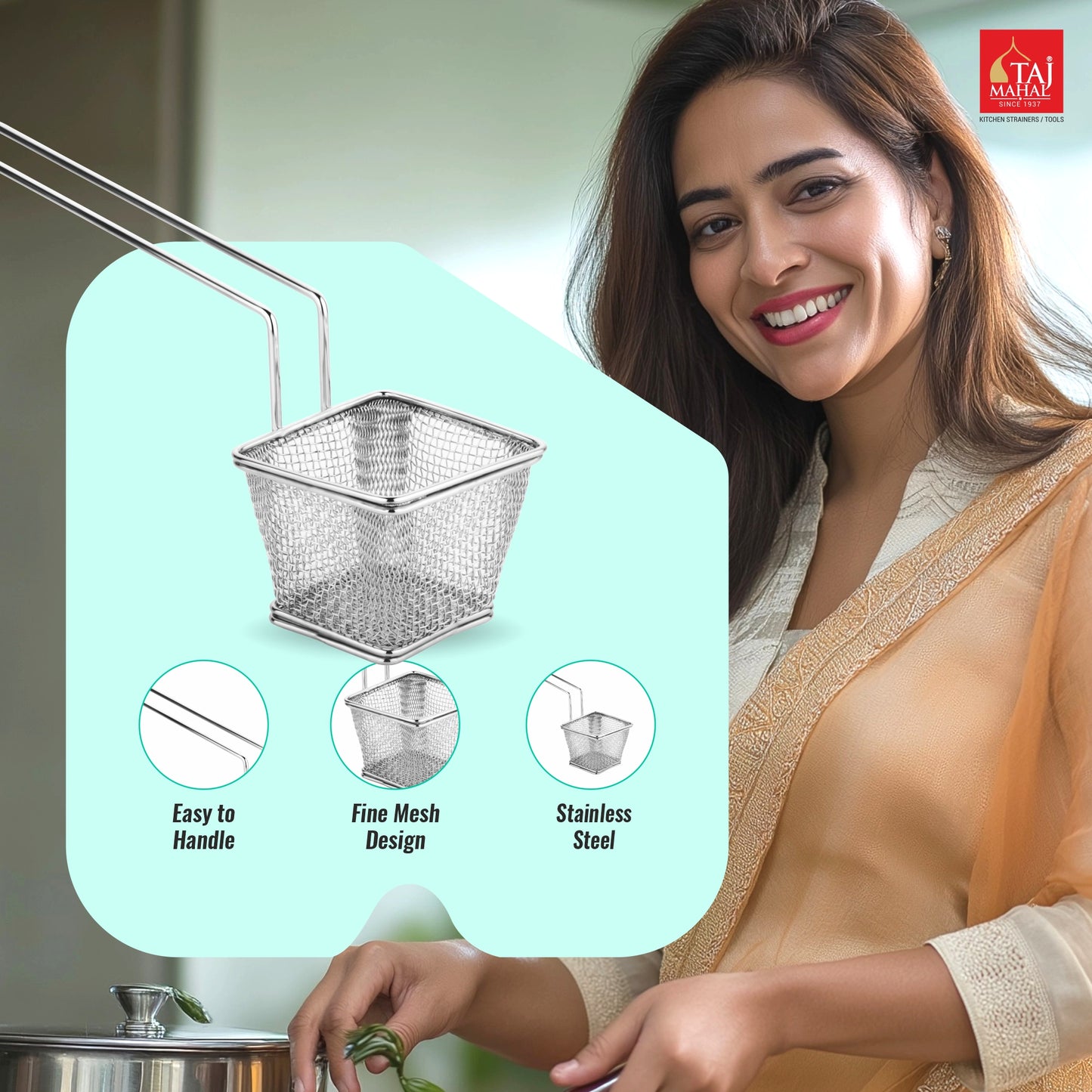 S.S. CHIP FRY BASKET SQUARE