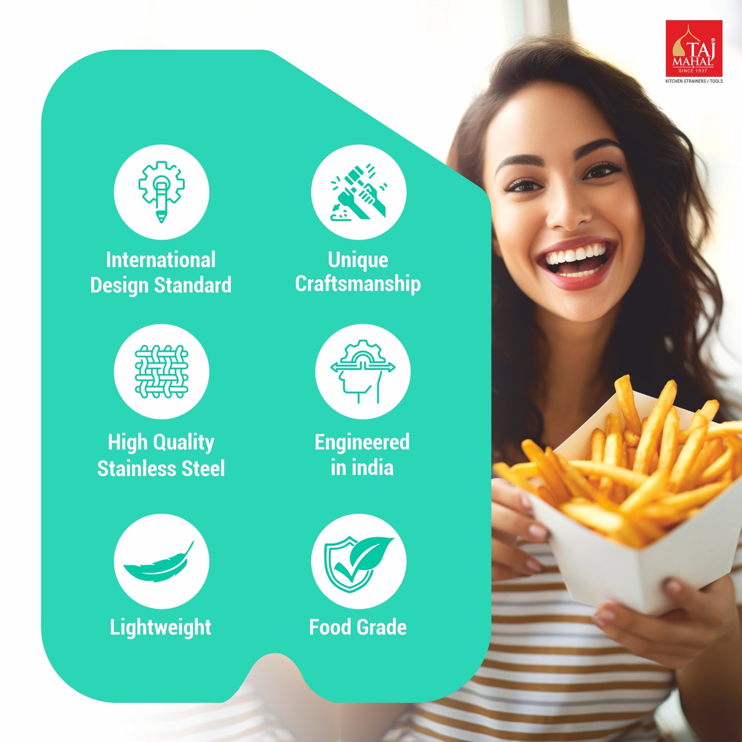 S.S. CHIP FRY BASKET SQUARE