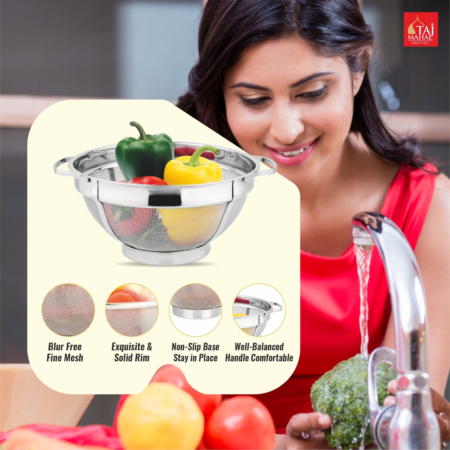 S.S. COLANDER SUPER HEAVY MESH BASKET