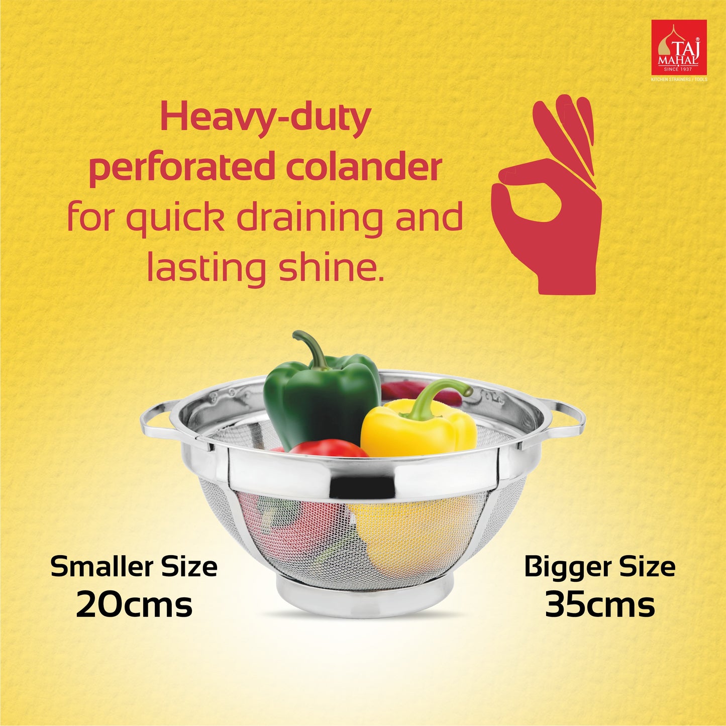 S.S. COLANDER SUPER HEAVY MESH BASKET