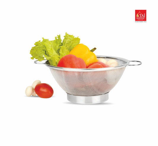 SS COLANDER MESH BASKET SILVER