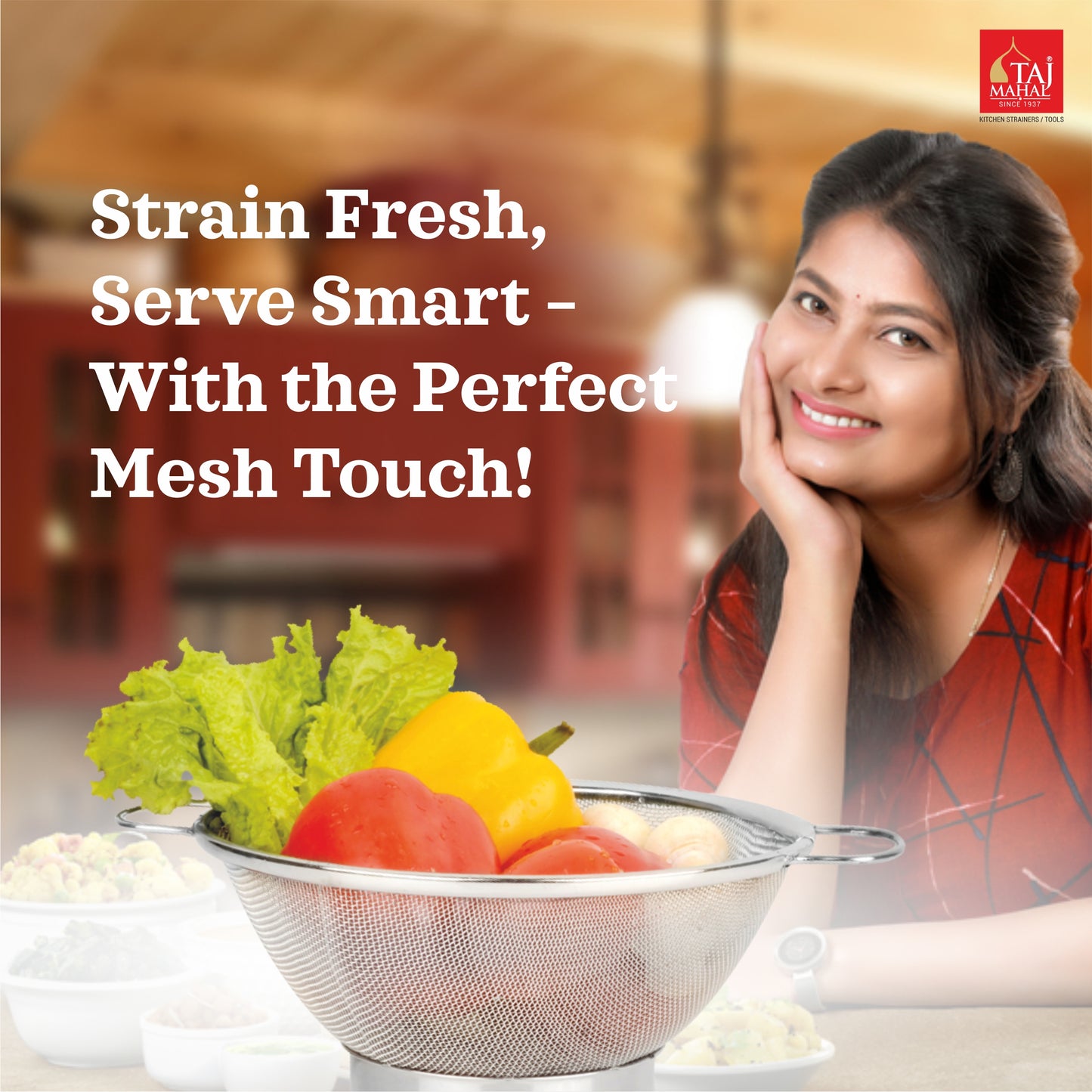 SS COLANDER MESH BASKET SILVER