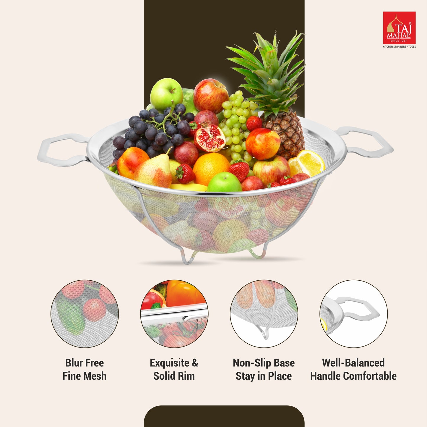 S.S. FLORA FRIDGE BASKET WITH MESH REINFORCEMENT PROTECTOR