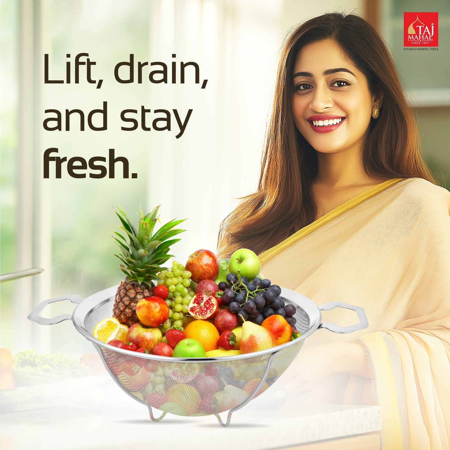 S.S. FLORA FRIDGE BASKET WITH MESH REINFORCEMENT PROTECTOR