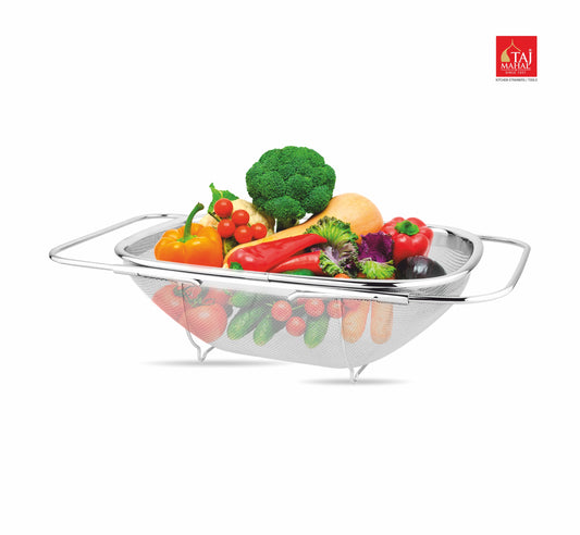 SS SINK BASKET WITH MESH REINFORCEMENT PROTECTOR